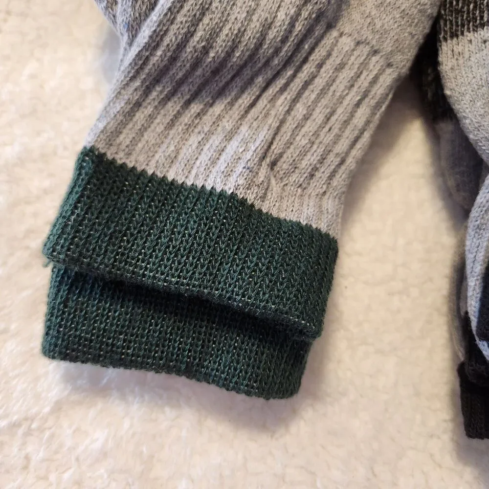 Mixed Lot of 4 Pairs Mens Faded Glory Gray Winter Boot Socks Size 6-12 NEW